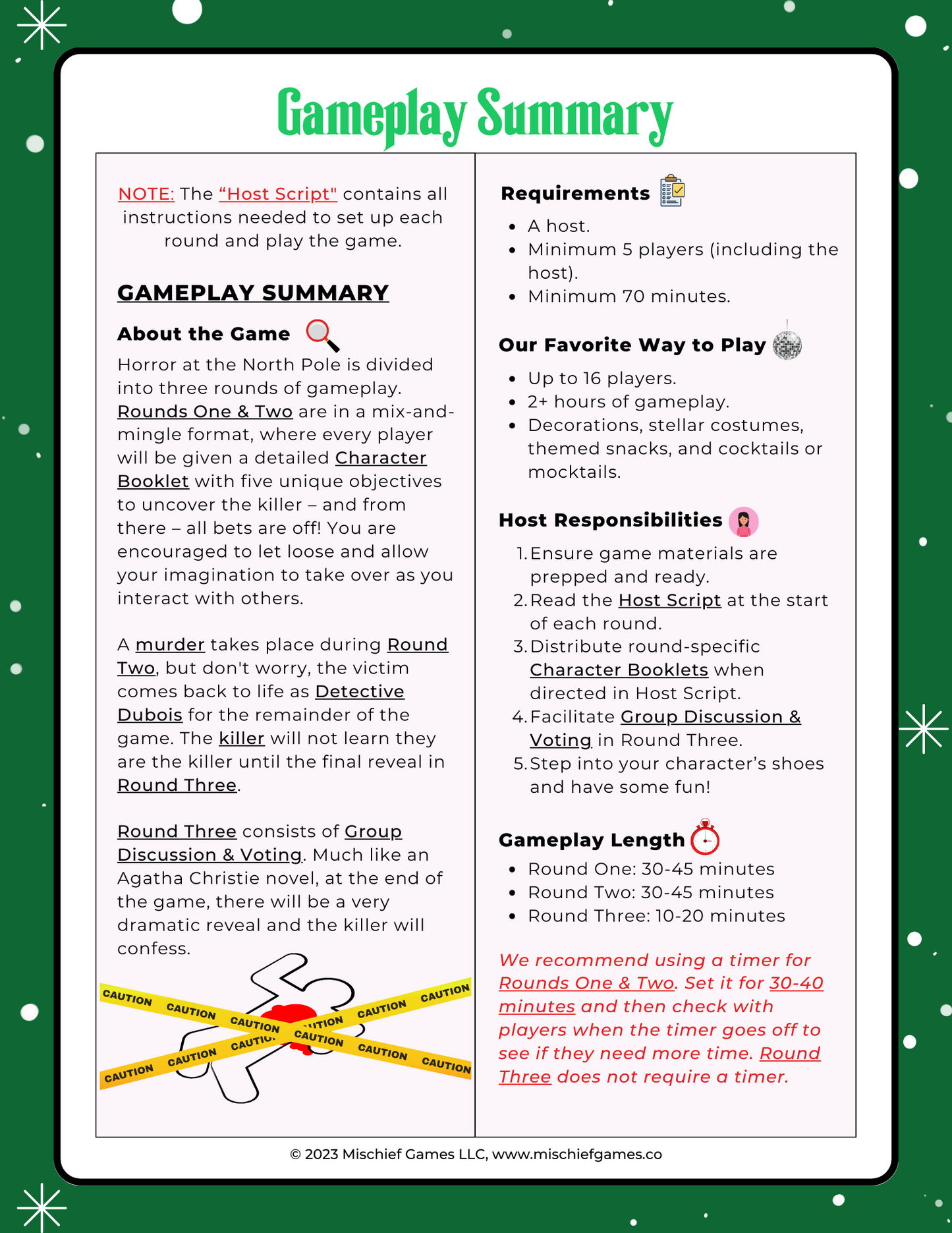 Fun Christmas murder mystery party for the family this holiday!