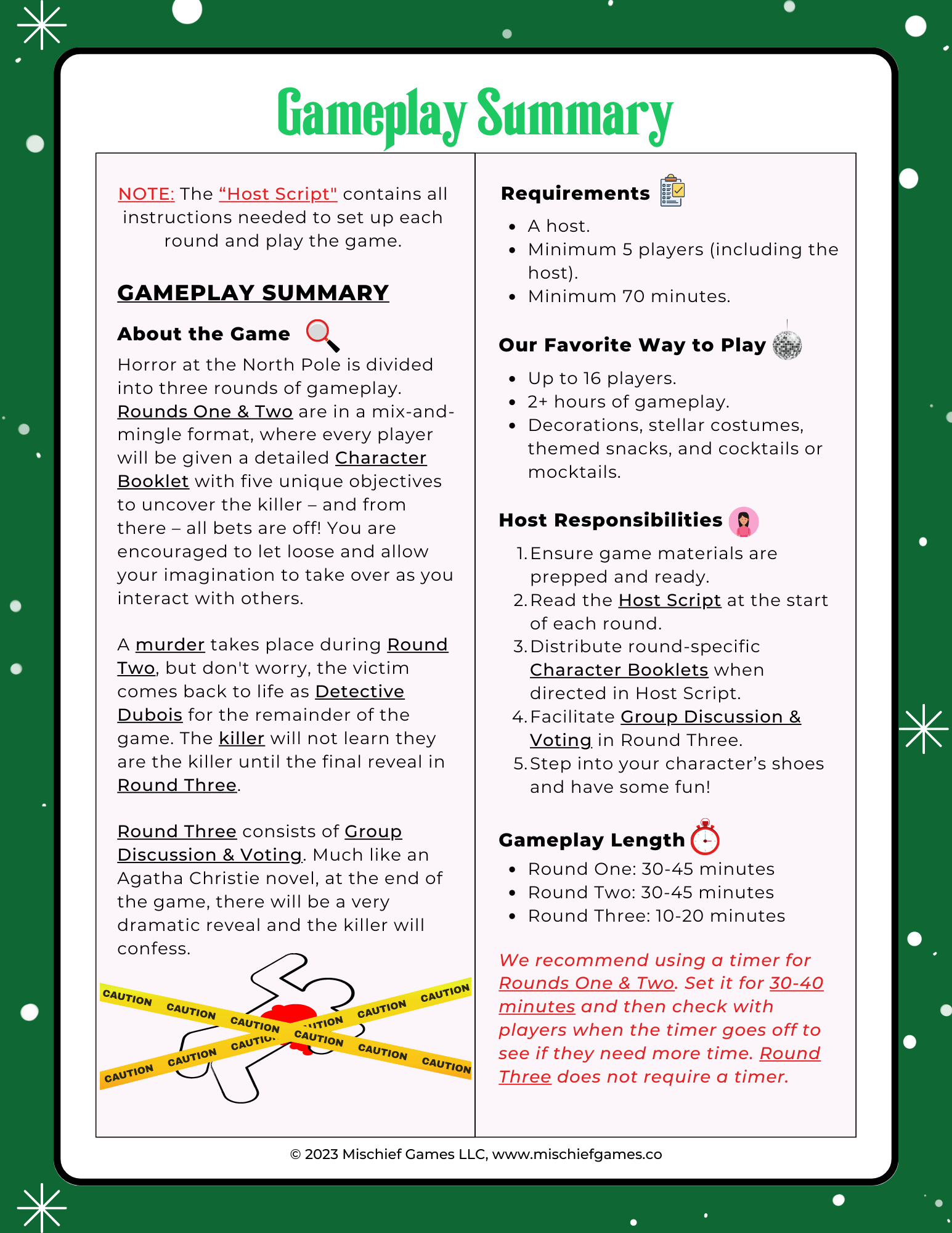 Fun Christmas murder mystery party for the family this holiday!